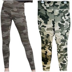 Wild Fable Green Camouflage Hi Rise Leggings Super Soft Comfy Cozy Lounge NWOT M
